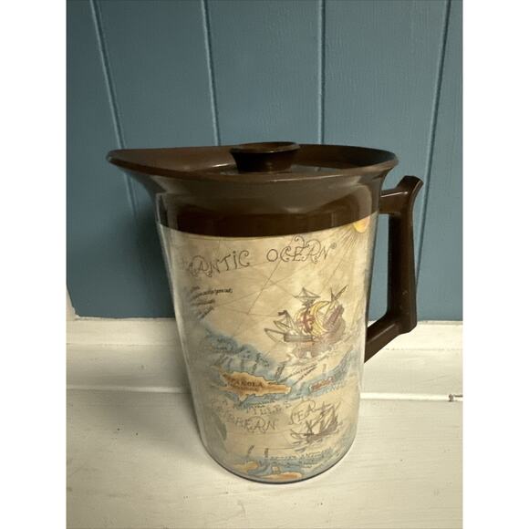 Thermo Serv Vintage Insulated Pitcher W/ Lid 55 oz. Dart Industries 1976 Vintage - Picture 2 of 8